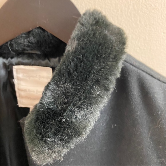 Gymboree Girl’s Black Dressy Coat w/Fur Trim - Picture 5 of 6